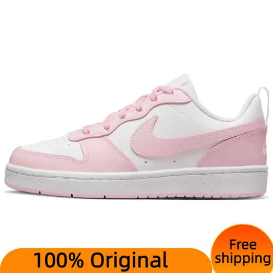 Nike Court Borough Low 2 SE GS White Pink Foam Sneakers