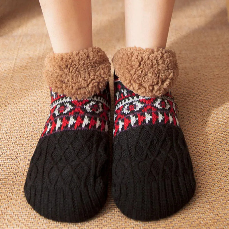 Fall & Winter Non-Slip Floor Socks – Warm Home Slippers, Yoga & Carpet Socks for Men & Women